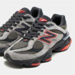 New Balance 9060 JD Sports Exclusive (Grey, Black & Red) - Image 2